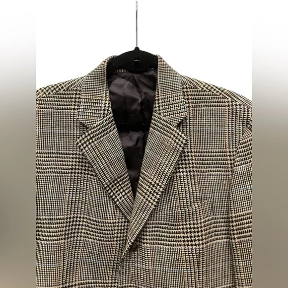 Ralph Lauren Mens Houndstooth Plaid Sportcoat Blazer Jacket 42 R